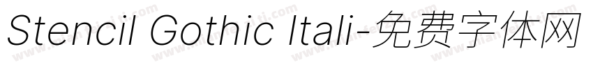 Stencil Gothic Itali字体转换